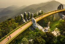 golden hand bridge in vietnam