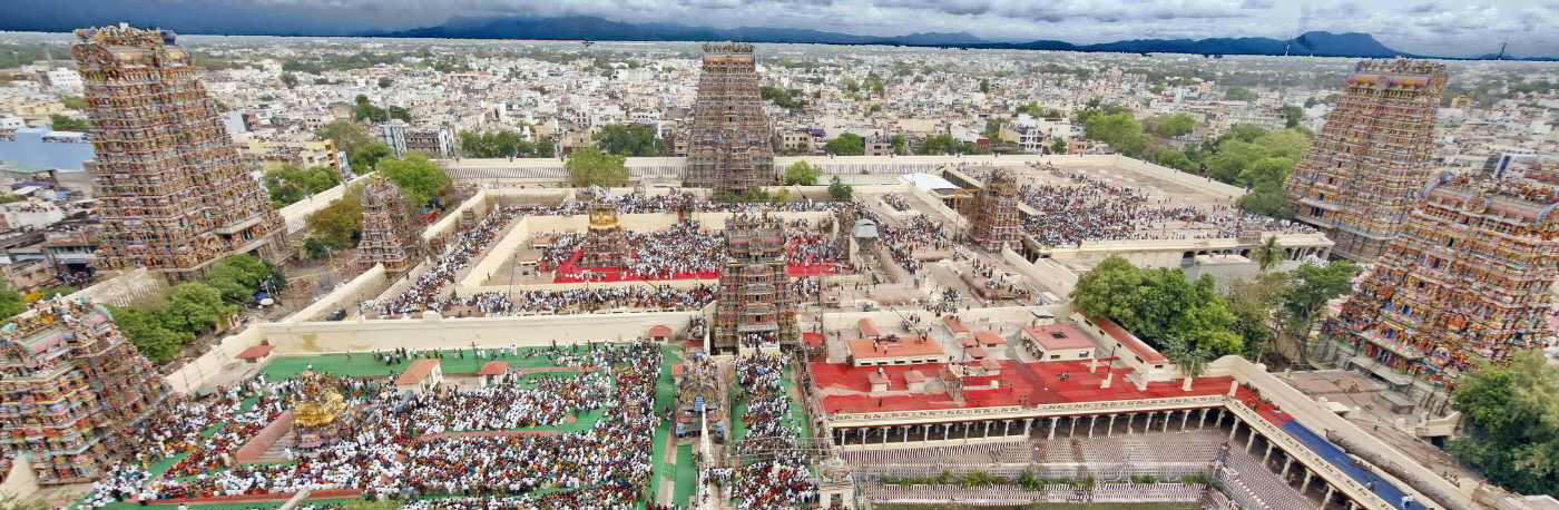 Madurai city from a top of Meenakshi Amman temple