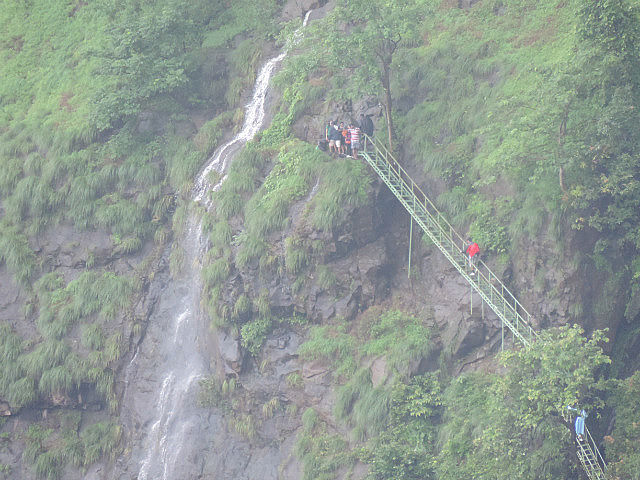 ladder on the bhimashankar trekking route