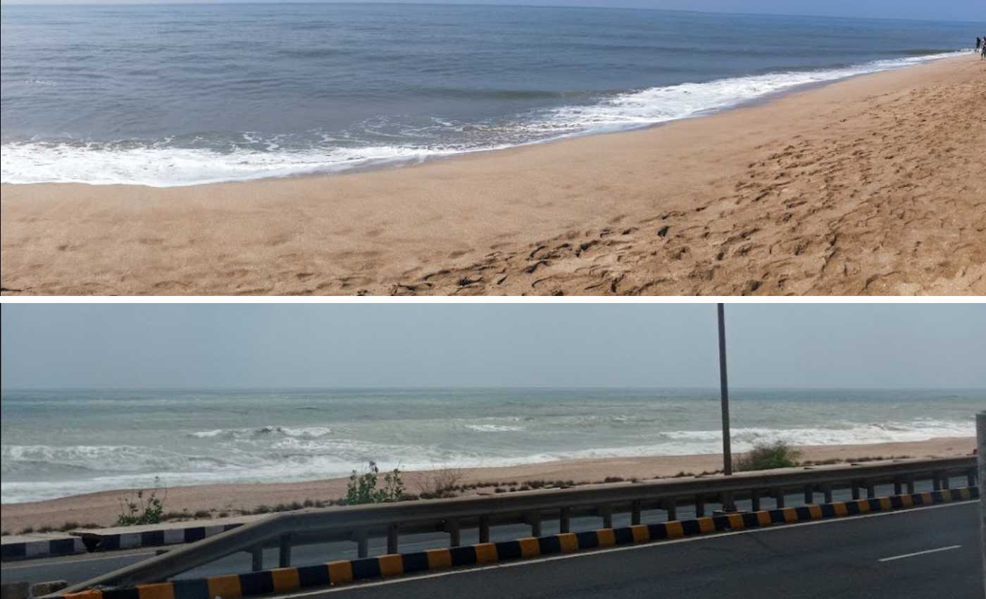 madhavpur beach view from road