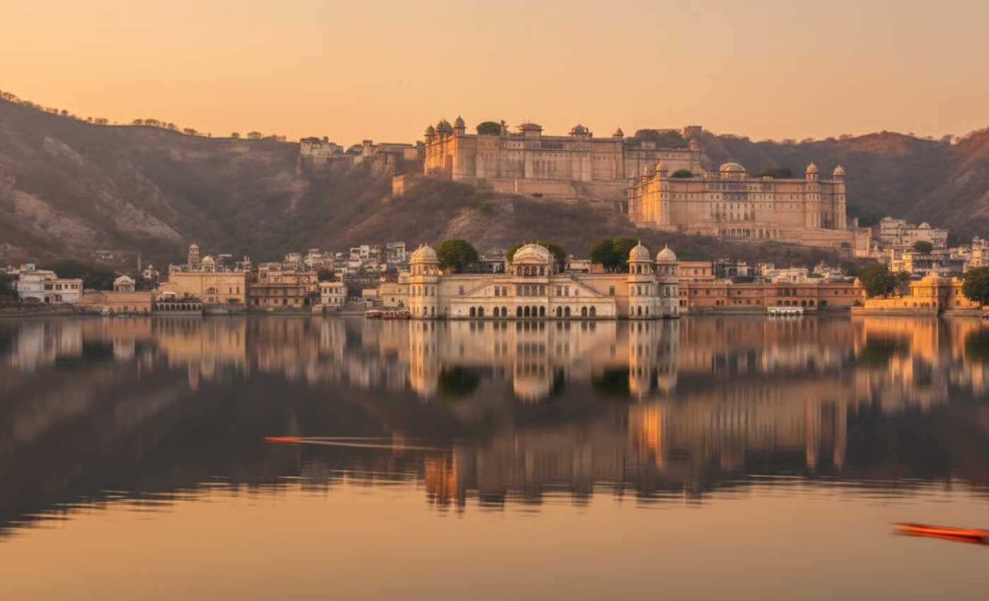 Traditional Rajasthani cultural performance with dancers in colorful costumes