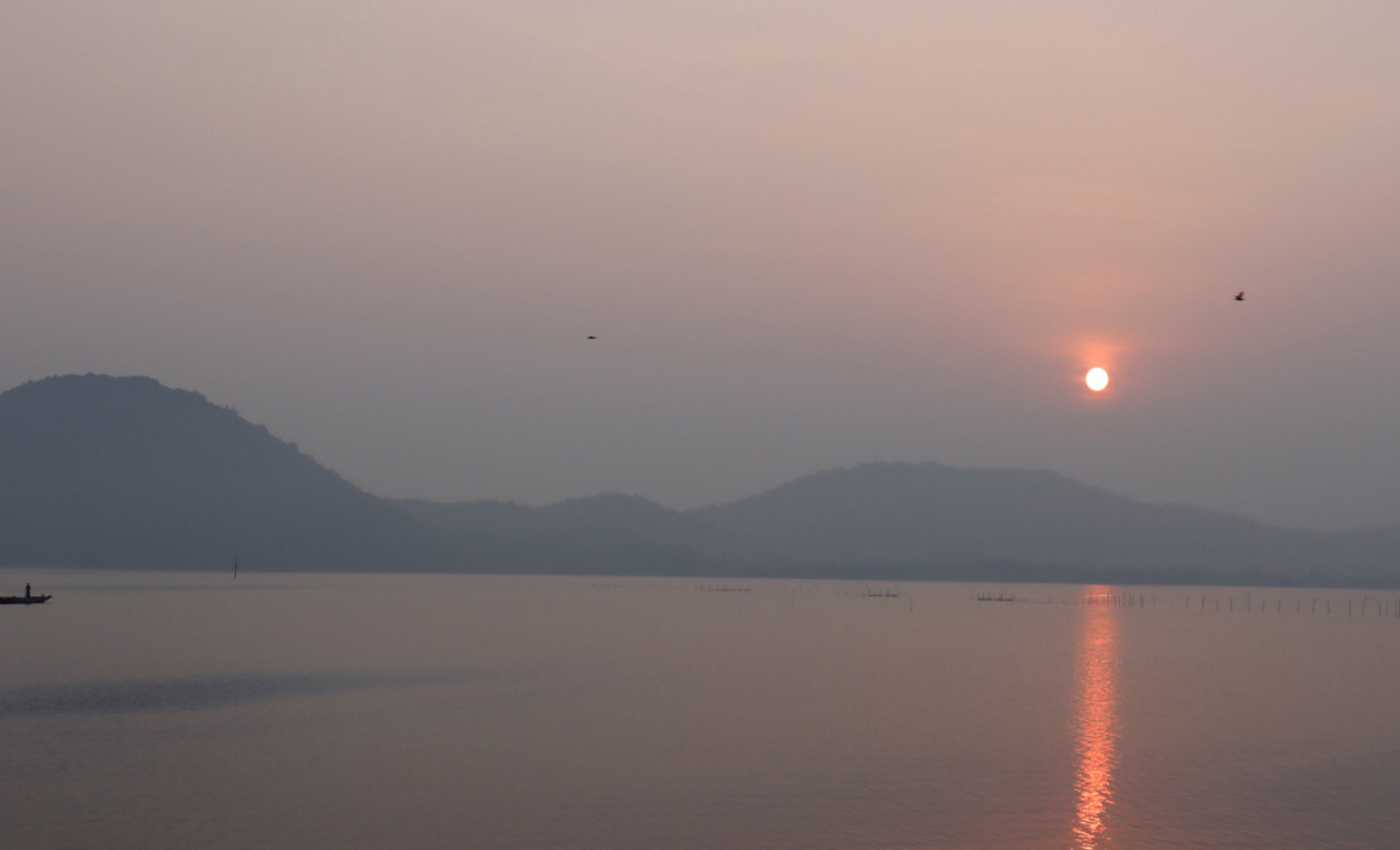 chilika lake sunset view